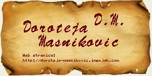 Doroteja Masniković vizit kartica